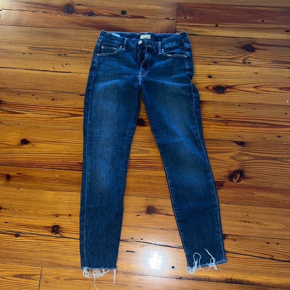 Mother denim looker ankle fray in girl crush